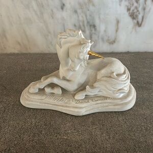 David Cornell Bisque Porcelain Guardian Of The Heart Unicorn Figurine